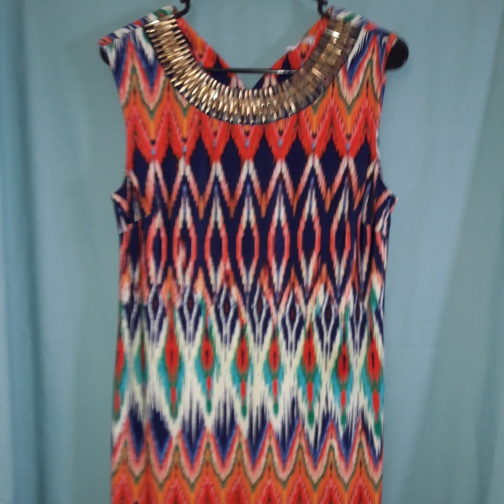 Mid calf multicolored dress